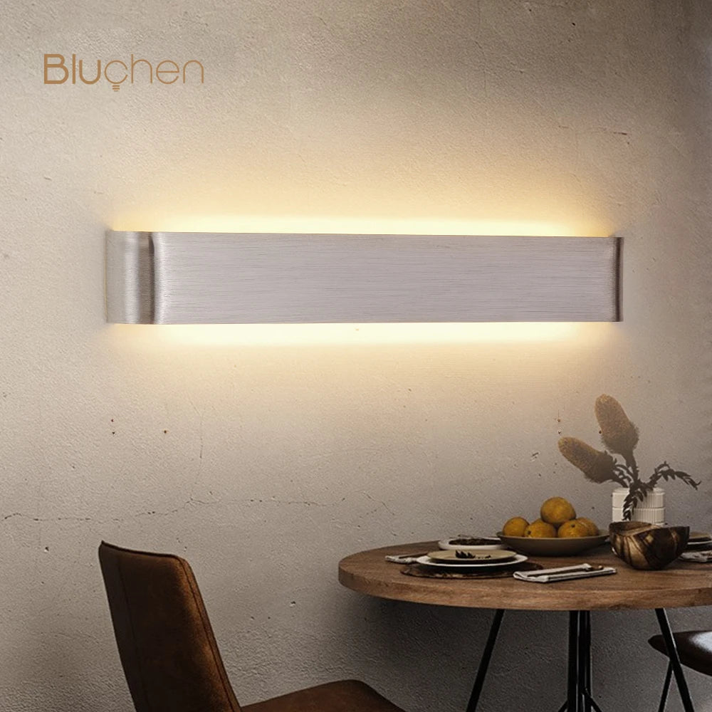 Luminaire Mural LED Aluminium Brossé – Design Moderne