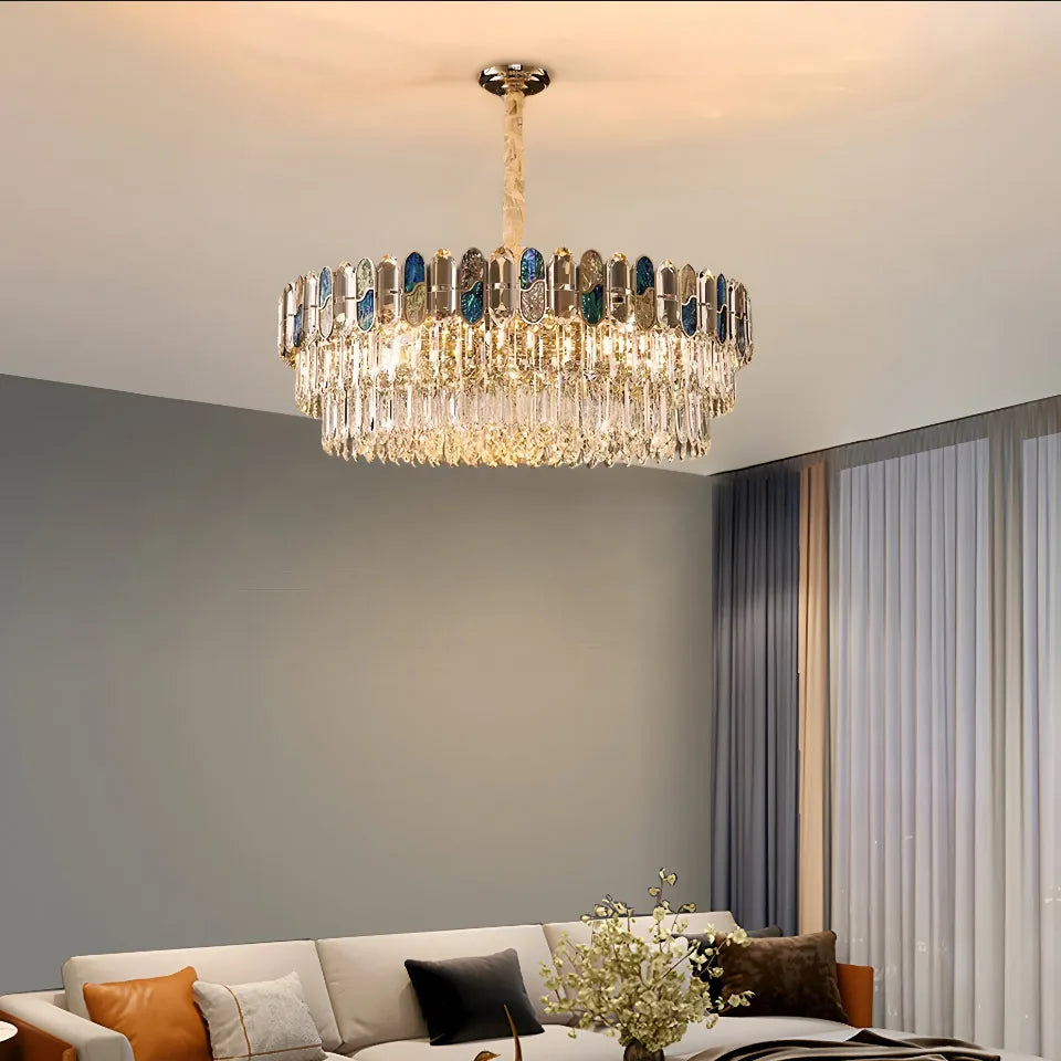 Lustre en Cristal Doré