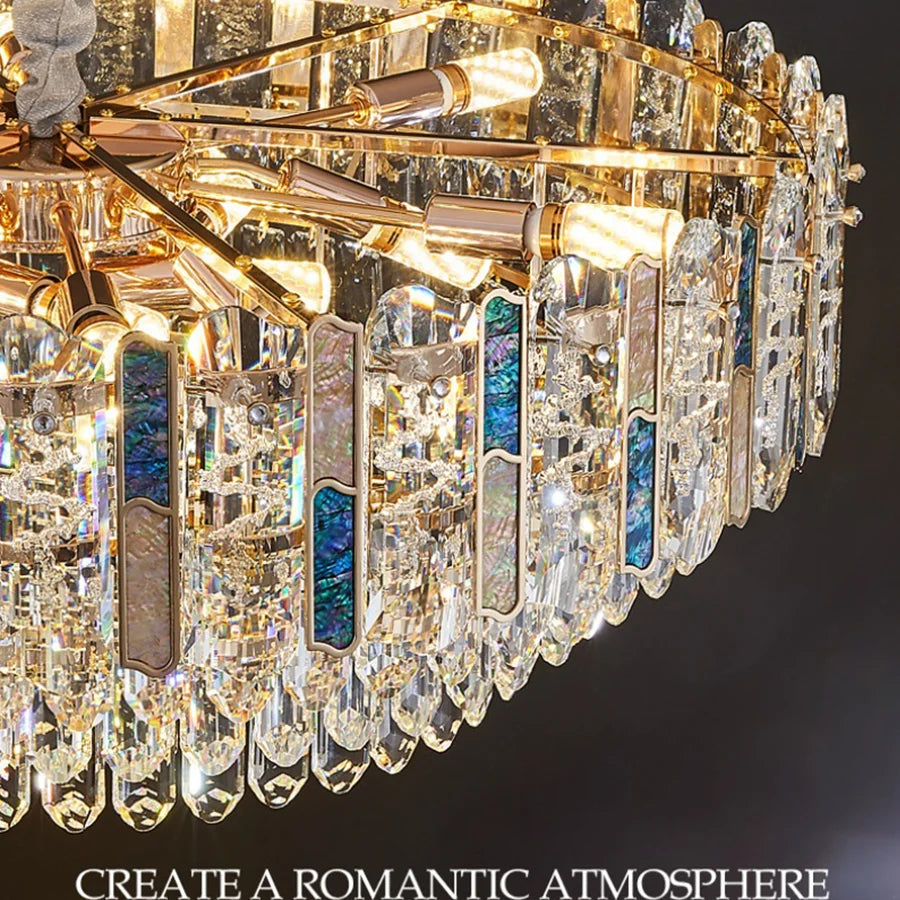 Lustre en Cristal Doré
