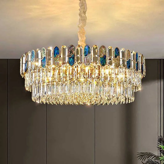 Lustre en Cristal Doré