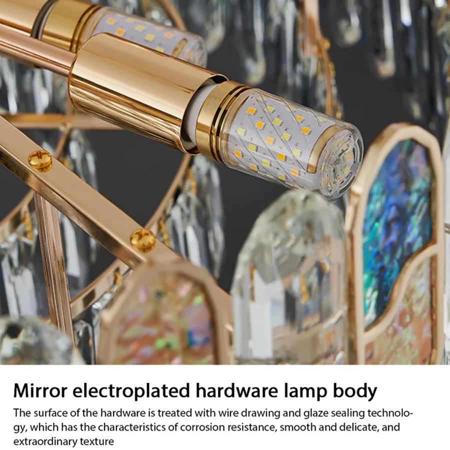 Lustre en Cristal Doré