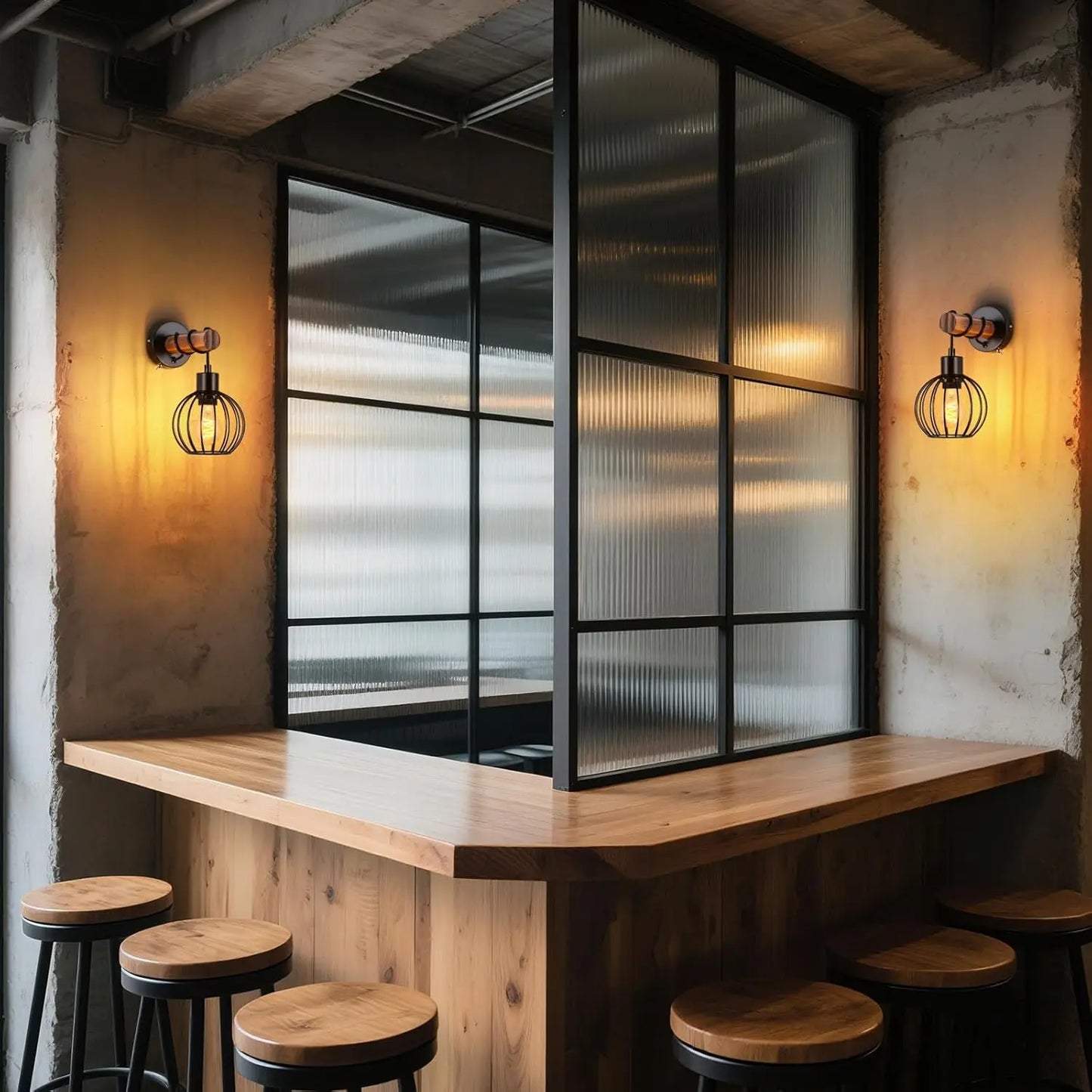 Luminaire Mural Vintage Bois & Métal – Style Industriel