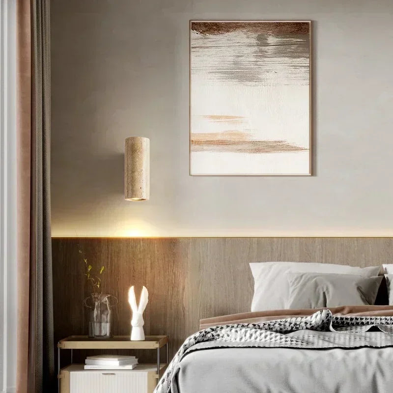 Luminaire Mural en Pierre Travertin