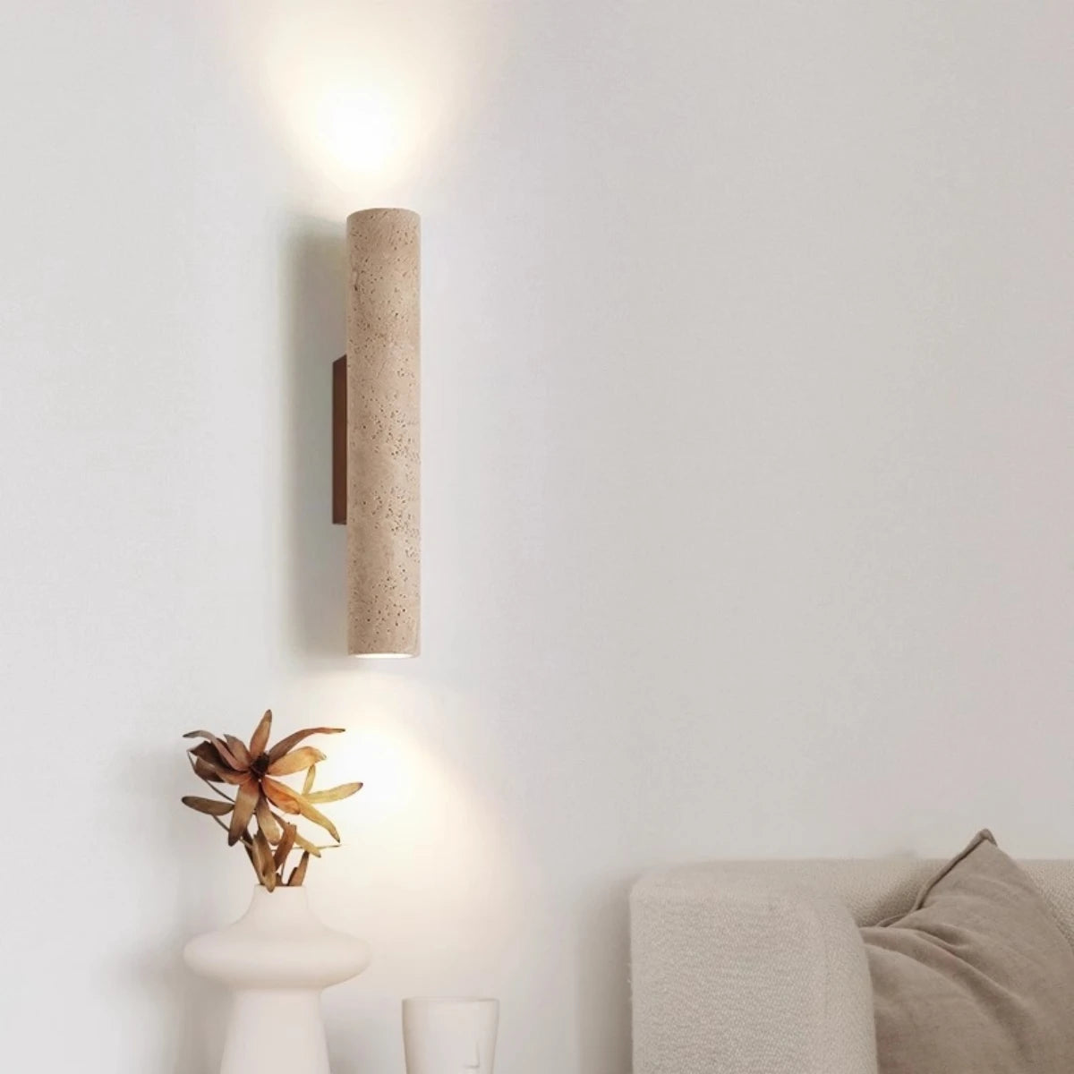 Luminaire Mural en Pierre Travertin