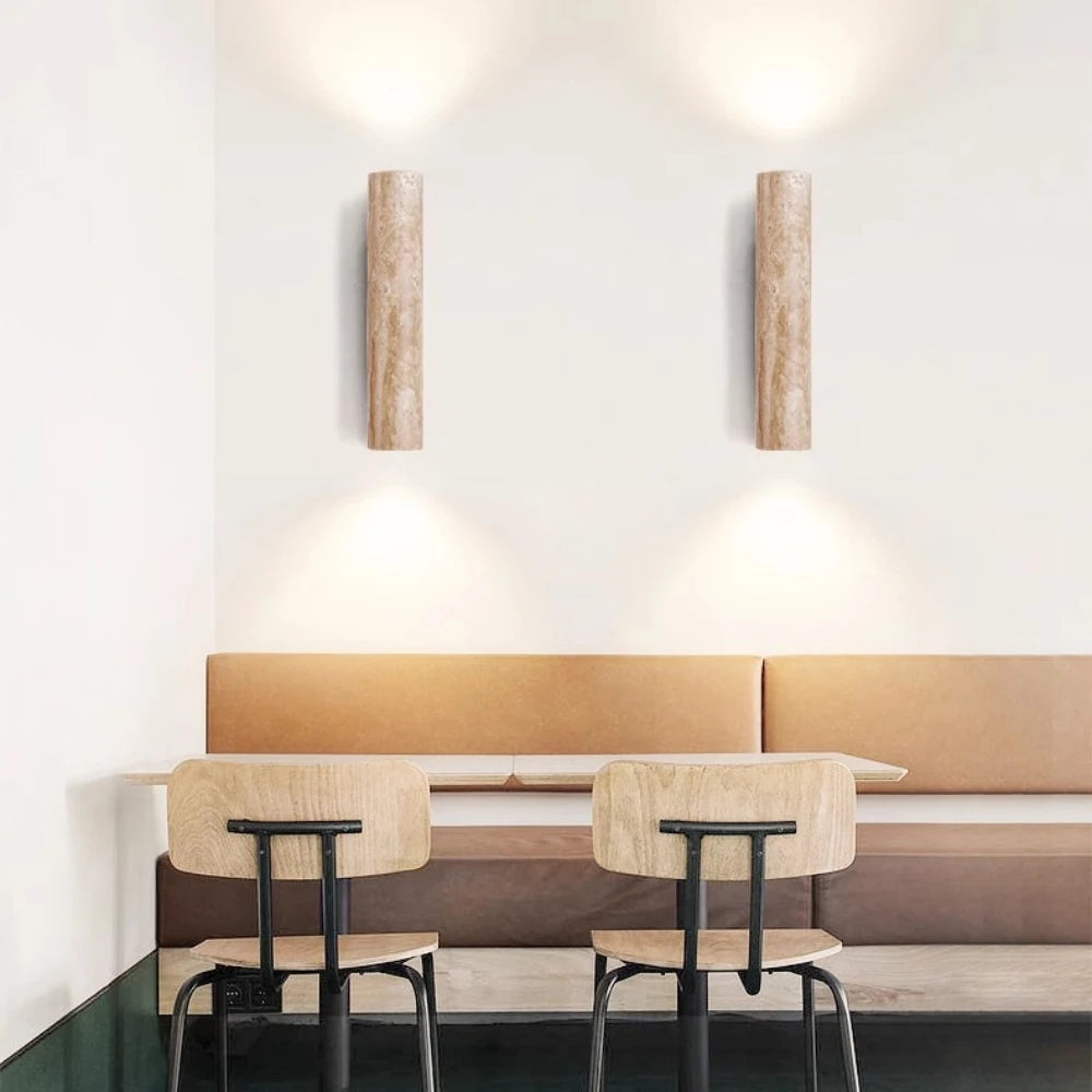 Luminaire Mural en Pierre Travertin