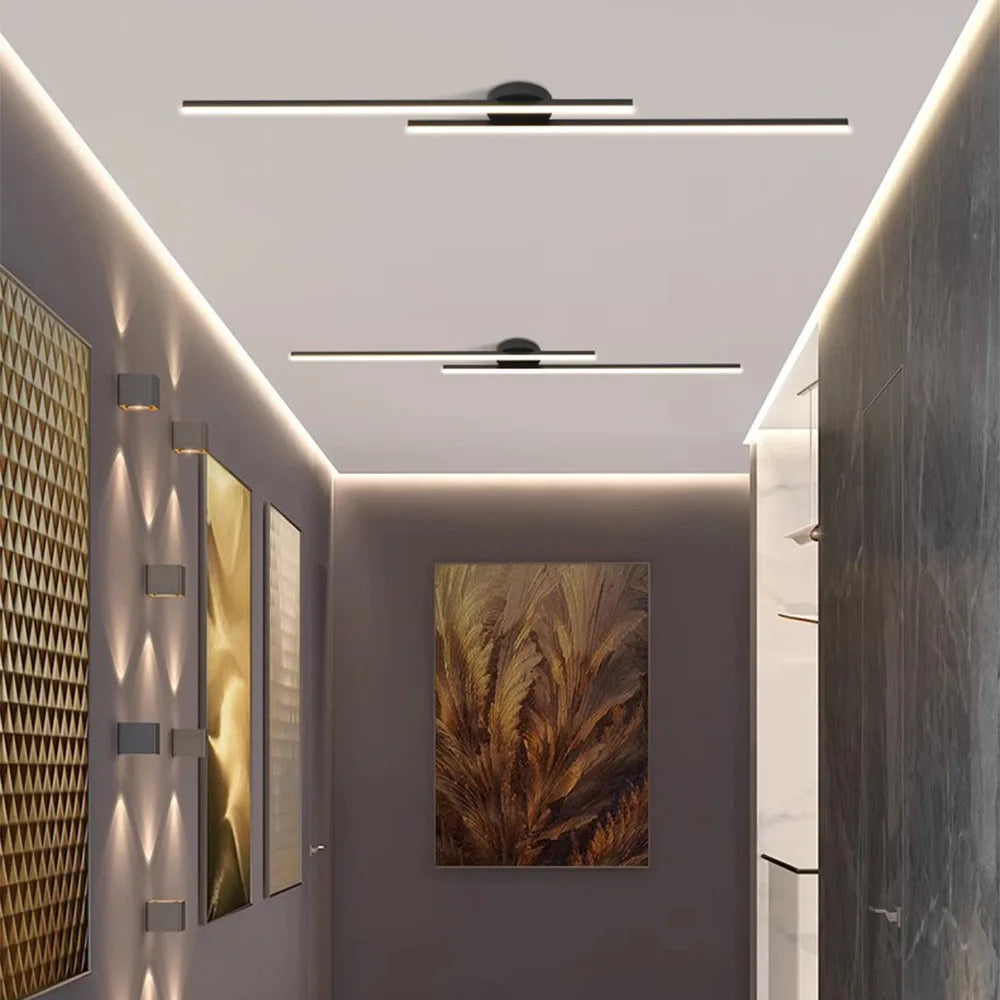 Plafonnier LED Aluminium Linéaire – Design Moderne