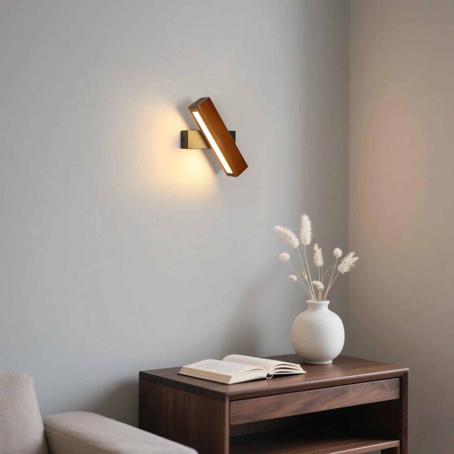 Duo de Luminaires Muraux en Bois