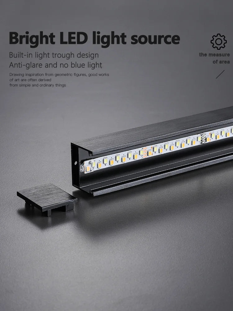 Plafonnier LED Carré Design Nordique Noir
