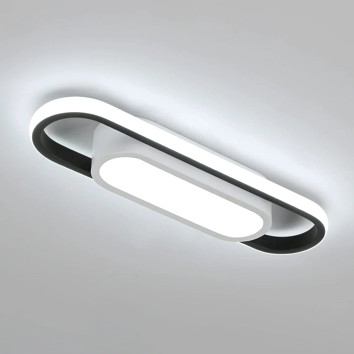 Plafonnier LED Rectangulaire Noir 24W