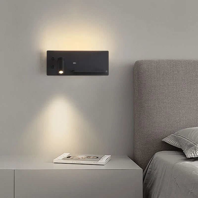 Luminaire Mural LED avec Chargeur Sans Fil & USB-C