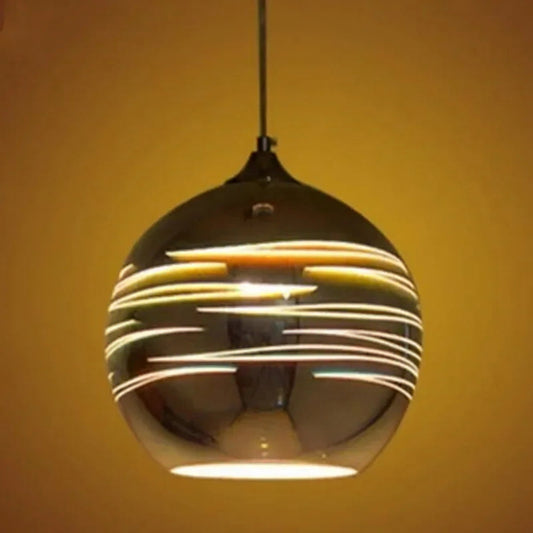 Luminaire Suspendu Boule Miroir Effet Planète