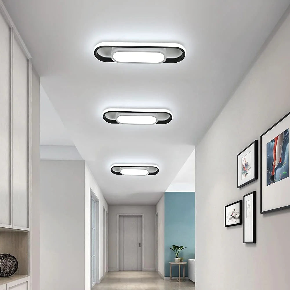 Plafonnier LED Rectangulaire Noir 24W