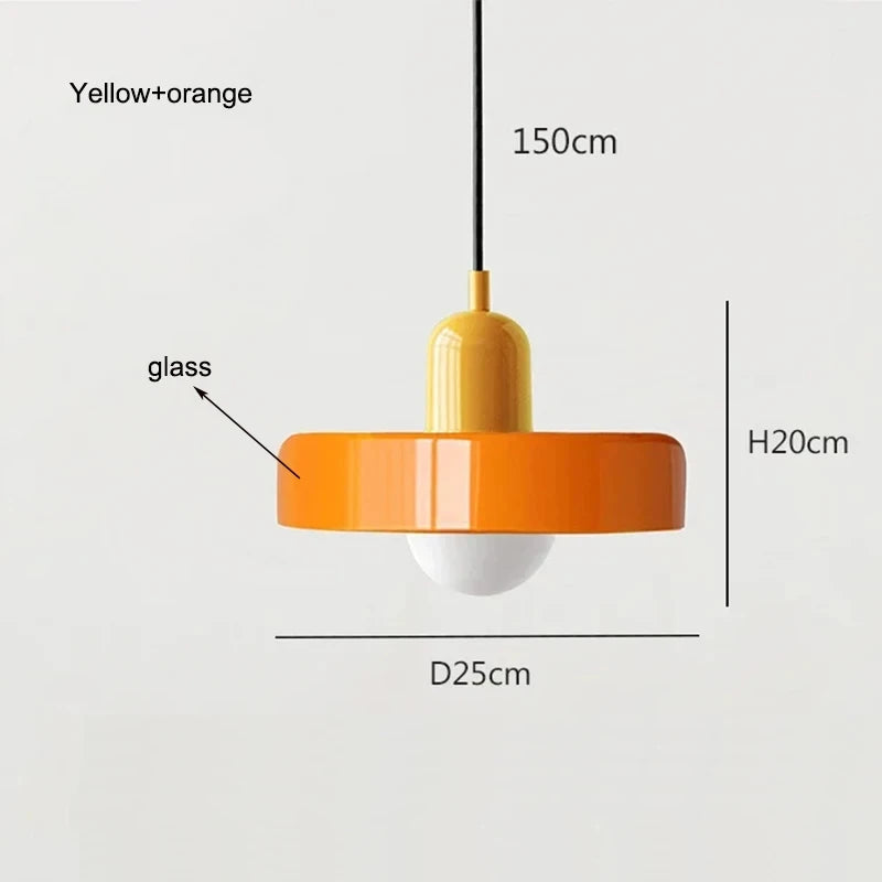 Luminaire Suspendu en Verre Style Bauhaus Nordic