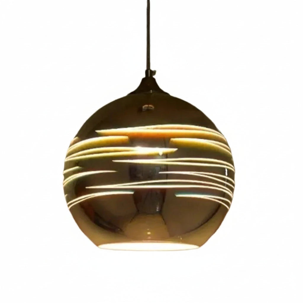 Luminaire Suspendu Boule Miroir Effet Planète