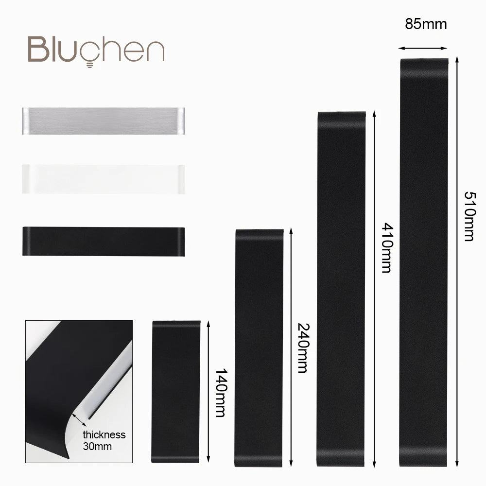 Luminaire Mural LED Aluminium Brossé – Design Moderne