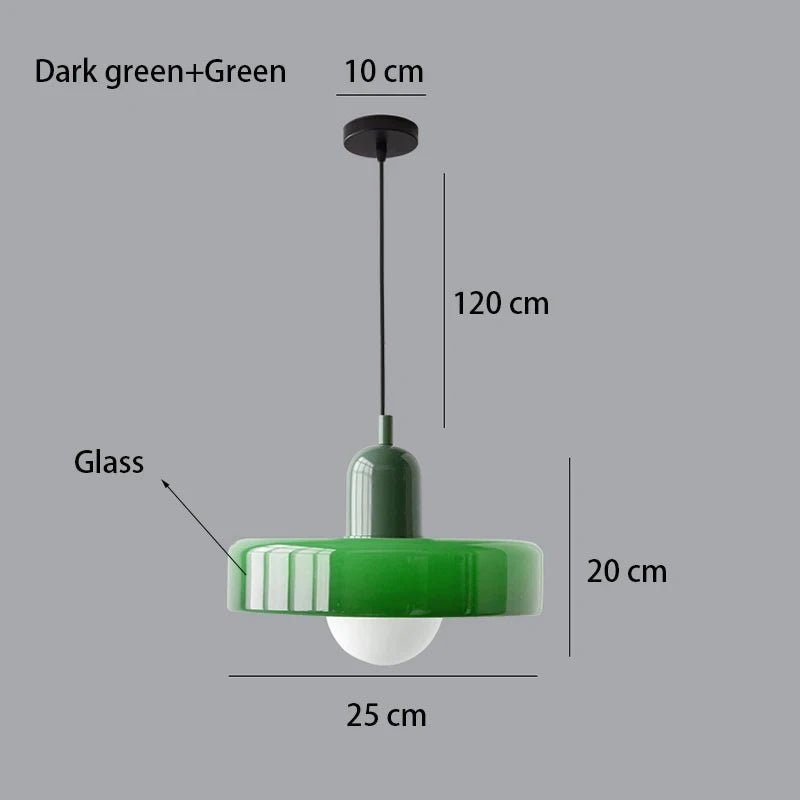 Luminaire Suspendu en Verre Style Bauhaus Nordic